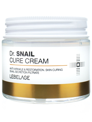 Крем для лица восстанавливающий с улиточным муцином LEBELAGE Dr. SNAIL CURE CREAM