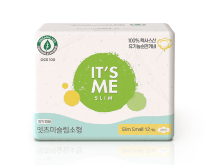 Прокладки женские гигиенические с крылышками ночные, 6 капель It's Me Slim organic cotton pads superlong 6p