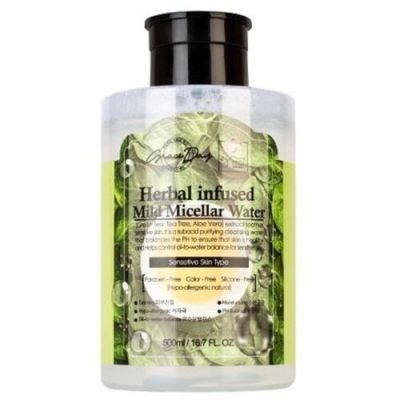 Grace Day Мицеллярная вода с растительными экстрактами - Herbal infused mild micellar water, 500мл