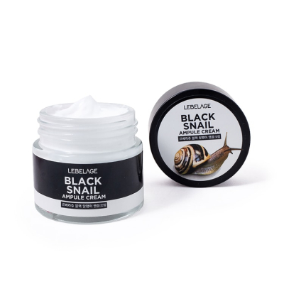 Крем для лица ампульный с муцином черной улитки LEBELAGE AMPULE CREAM_BLACK SNAIL 70 мл