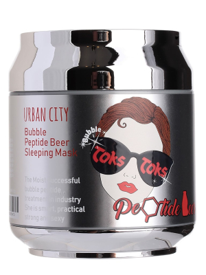 Маска д/лица ночная пептидная Urban City Bubble Peptide Beer Sleeping Mask 90гр