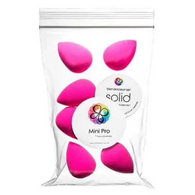 Набор розовых спонжей Beautyblender и мыло для очистки, 6 шт + 30 гр