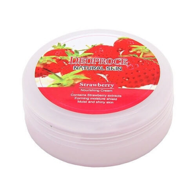 Крем с экстрактом клубники DEOPROCE NATURAL SKIN STRAWBERRY NOURISHING CREAM 100g 100гр