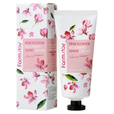 Крем для рук  Farm stay pink flower blooming hand cream cherry blossom 100мл