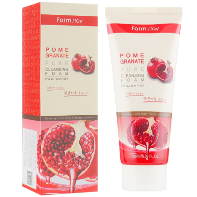 Пенка очищающая с экстрактом граната FarmStay Pome Granate Pure Cleansing Foam, 180мл