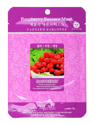 Маска тканевая д/лица Малина Raspberry Essence Mask 23гр