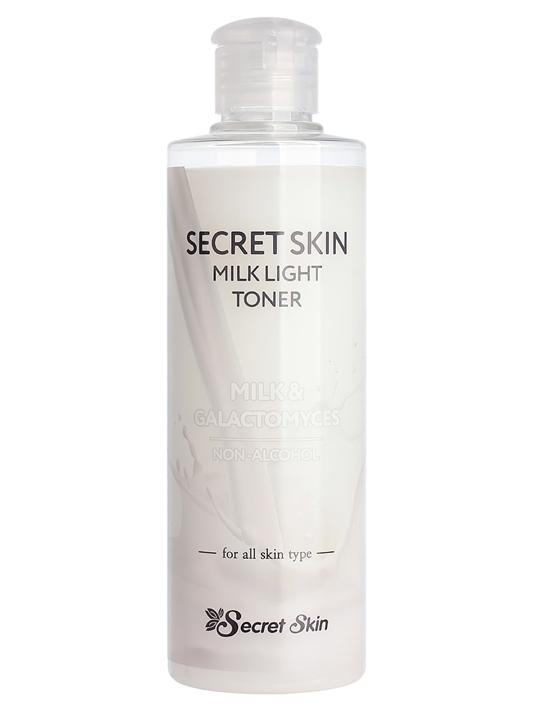 Корейский тонер для лица как использовать. Secret Skin тонер молочный. Secret Skin Milk Light тонер. Тонер для лица с молочными протеинами Secret Skin. Secret Skin тонер молочный Milk Light.