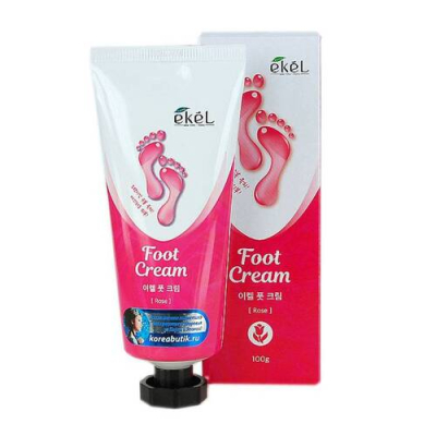 Ekel Крем для ног успокаивающий с экстрактом розы - Foot cream rose, 100г