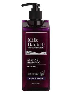 Шампунь для волос бессульфатный MilkBaobab Sensitive Shampoo Baby Powder 500 мл