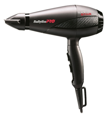 Фен Pro BLACK STAR, 2 насадки, 2200Вт Babyliss