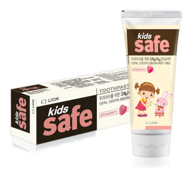 Паста зубная детская со вкусом клубники "Kids safe", 90 г.