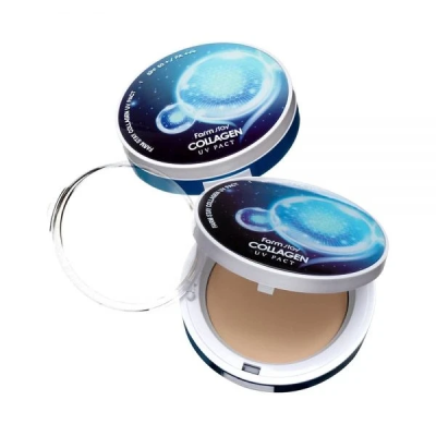 FARMSTAY Компактная пудра с коллагеном SPF 50+/PA+++, со сменным блоком Collagen UV Pact SPF 50+/PA+++ 21 Beige (+refill) 12гр*2