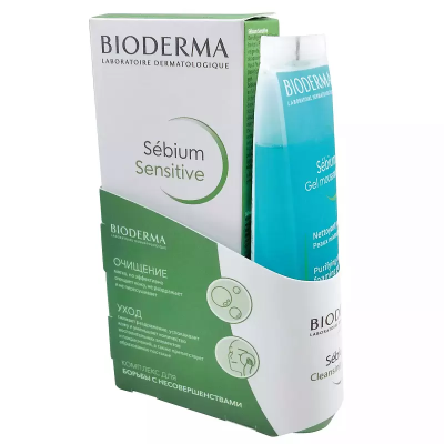 BIODERMA Комплекс для борьбы с несовершенствами: крем-сенситив, 30 мл + гель, 45 мл