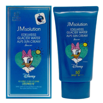 Jmsolution Охлаждающий солнцезащитный крем SPF50+/PA++++ / Edelweiss Glacier Water Alps Moist Suncream Snow Disney Daisy Duck, 50 мл