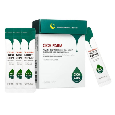 Восстанавливающая ночная маска с центеллой азиатской FarmStay Cica Farm Night Repair Sleeping Mask 4