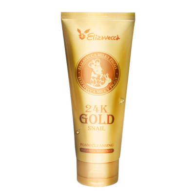 Пенка для умывания лица с муцином улитки 24K Gold Snail Foam Cleansing 180 мл (8809418750338)