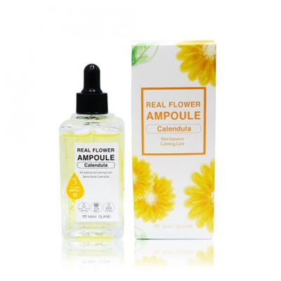 Успокаивающая сыворотка для лица с календулой May Island Real Flower Ampoule Calendula 100 мл (8809515400495)