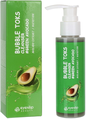 Пенка для лица кислородная с маслом авокадо Green Avocado Bubble Toks Cleanser 100 мл