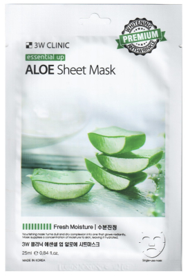 Маска  тканевая с экстрактом алоэ вера ESSENTIAL UP ALOE SHEET MASK, 25 мл