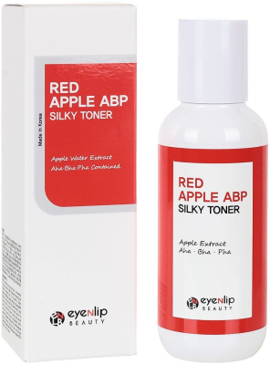 Тонер для лица с AHA,BHA и PHA кислотами и экстрактом яблока Red Apple ABP Silky Toner