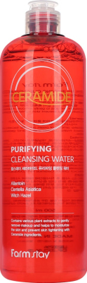 Мицеллярная вода с керамидами 500 мл FarmStay Ceramide Purifying Cleansing Water,500мл