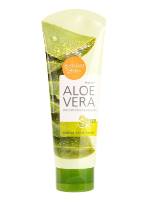 Пенка д/лица с алоэ Aloevera Moisture Real Cleansing Foam