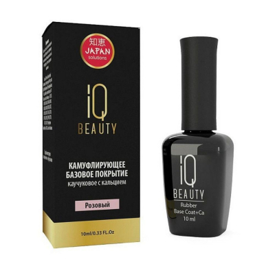 IQ Beauty Каучуковое базовое покрытие с кальцием, розовый, 10 мл