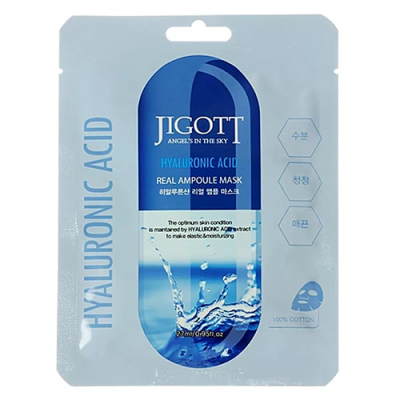 Маска  на тканевой основе JIGOTT HYALURONIC ACID REAL AMPOULE MASK