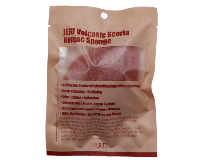 Спонж косметический PURITO JEJU Volcanic Scoria Konjac Sponge 20гр