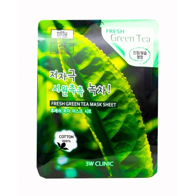 Маска тканевая с экстрактом зеленого чая FRESH GREEN TEA MASK SHEET, 23 мл