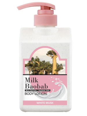 Лосьон для тела с ароматом белого мускуса MilkBaobab Moist Body Lotion White Musk 400 мл