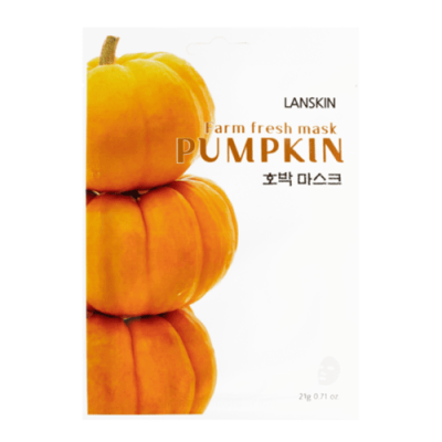 LanSkin Маска тканевая для лица с экстрактом тыквы - pumpkin farm fresh mask, 21г