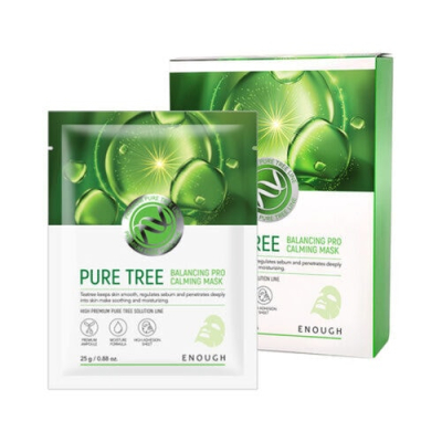 Enough Маска тканевая с экстрактом чайного дерева - Premium pure tree balancing,25мл*10шт (упаковка)