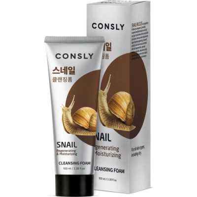 Пенка для умывания восстанавливающая кремовая с муцином улитки Snail Mucus Regenerating Creamy Cleansing Foam, 100мл