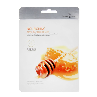 Маска на тканевой основе BeauuGreen  Premium Royal Jelly Essence mask 23g