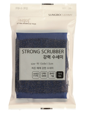 Скруббер д/мытья посуды ( 13 х 9 х 1,5) STRONG SCRUBBER 1PC 1шт