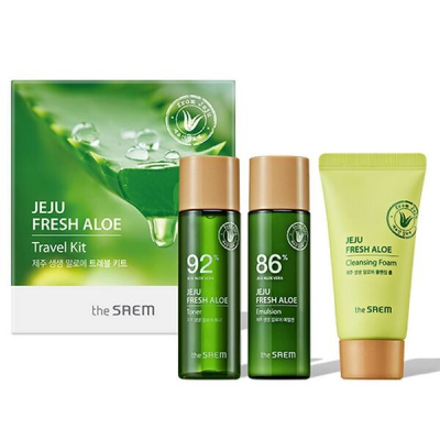 Набор средств Jeju Fresh Aloe Travel Kit (тонер, эмульсия, пенка)