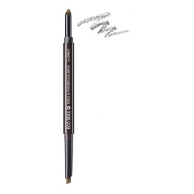 Карандаш Eco Soul Pencil & Powder Dual Brow 03.black gray 0,5гр*0,3гр