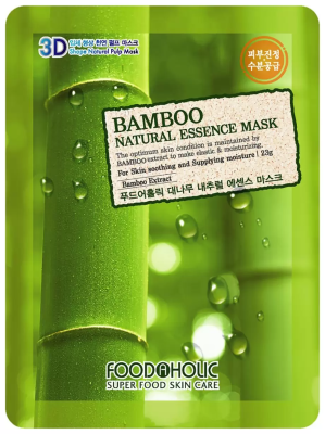 FOODAHOLIC Маска тканевая FOODAHOLIC 3D Mask Sheet Bamboo (23ml)