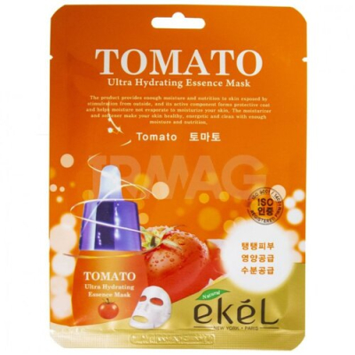 Ekel Маска для лица тканевая с томатами - Essence mask tomato, 25г