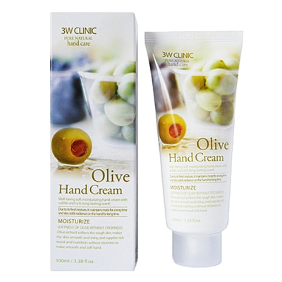 3W Clinic Крем для рук с оливковым маслом - Olive hand cream, 100мл