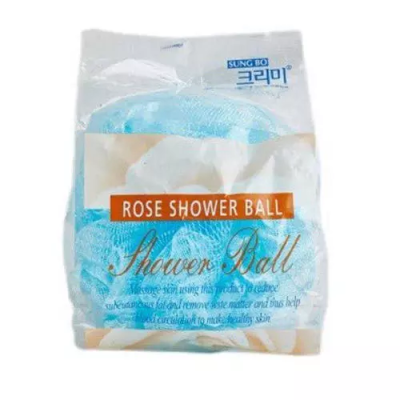 SUNG BO CLEAMY Мочалка Flower ball rose shower ball 1шт