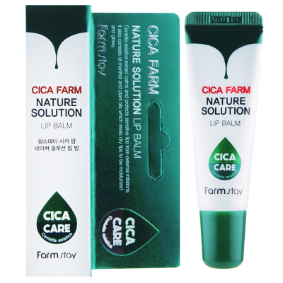 Восстанавливающий бальзам д/губ с центеллой азиатской FarmStay Cica Farm Nature Solution Lip Balm 10