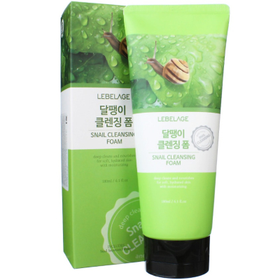 Пенка для умывания с экстрактом муцина улитки LEBELAGE SNAIL RE VITAL CLEANSING FOAM