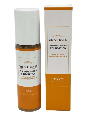 Крем тональный Jigott Vita Solution 12 Whitening Vitamin Foundation No. 21, 100 мл