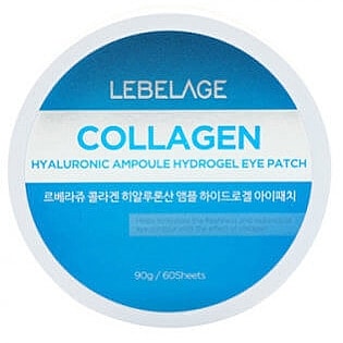 Патчи с коллагеном и гиалуроновой кислотой LEBELAGE COLLAGEN HYALURONIC AMPOULE HYDROGEL EYE PATCH (90g)