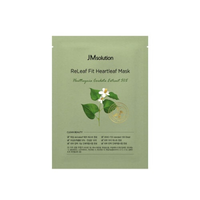 JMsolution Маска тканевая с экстрактом гуттуинии – Releaf fit heartleaf mask, 30мл