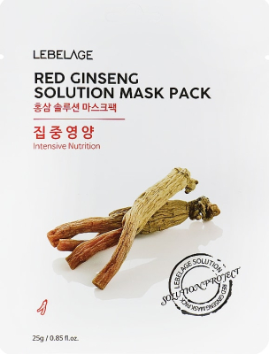 Маска тканевая LEBELAGE RED GINSENG SOLUTION MASK