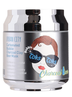 Маска д/лица глиняно-пузырьковая Urban City Carbonated Charcoal Clay Beer Mask 90гр