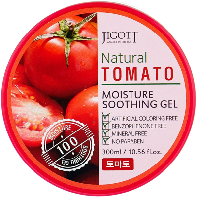 Гель для тела увлажняющий с томатом JIGOTT NATURAL TOMATO MOISTURE SOOTHING GEL, 300 мл